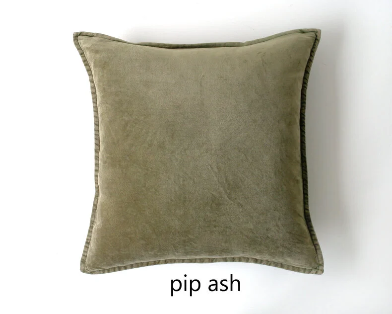 Pip Stonewashed fluwelen kussenhoes 30x60cm Ash